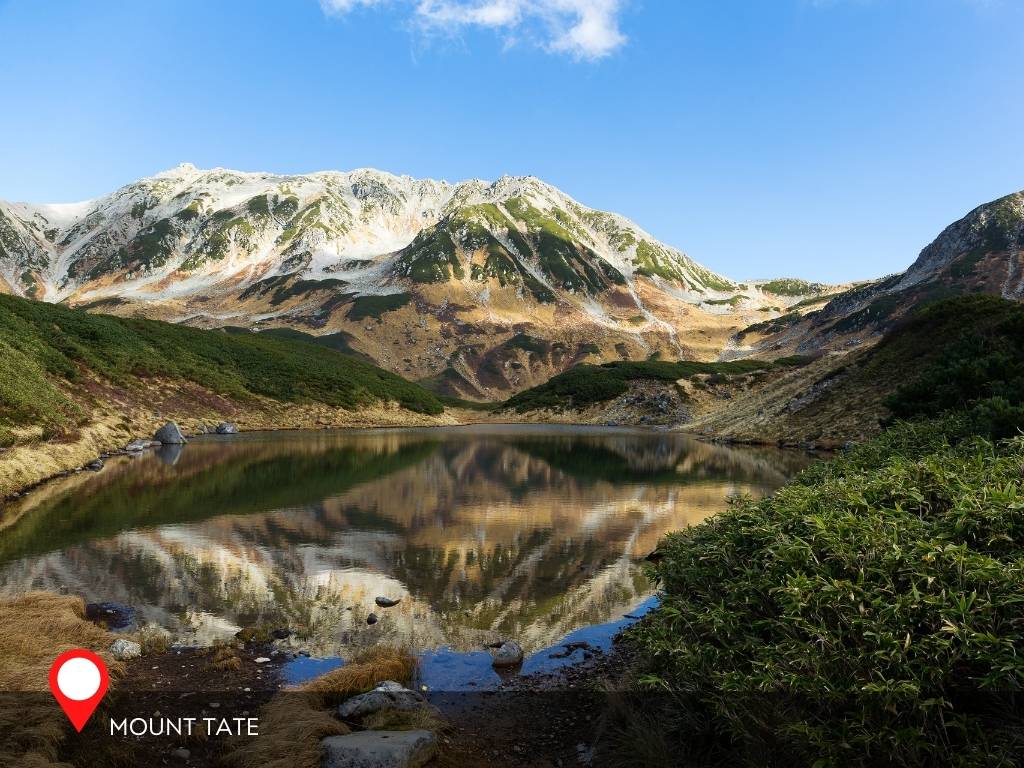 Mount Tate view from Tateyama Alpine Route, Mount Tate, Mountains in Japan, Japan