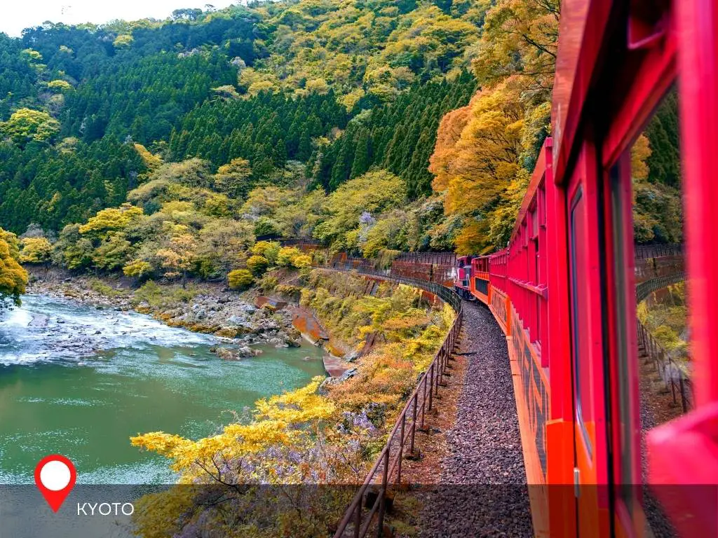 Sagano Romantic Train, Kyoto, Japan