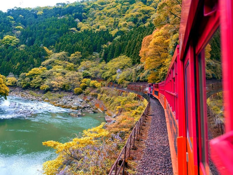 Sagano Romantic Train, Kyoto, Japan