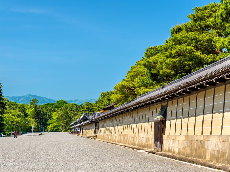 Wall of Kyoto Imperial Park, Kyoto, Japan