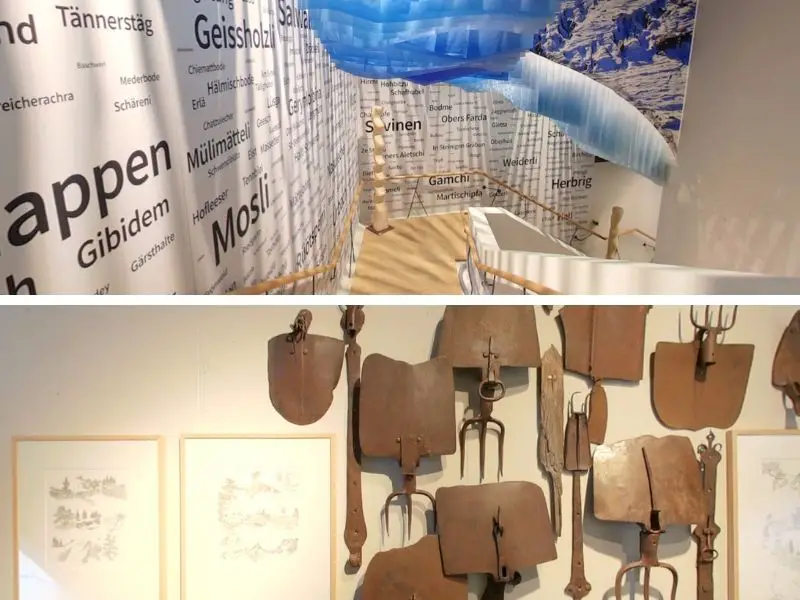 Design and more exhibits inside World Nature Forum in Brig, Switzerland