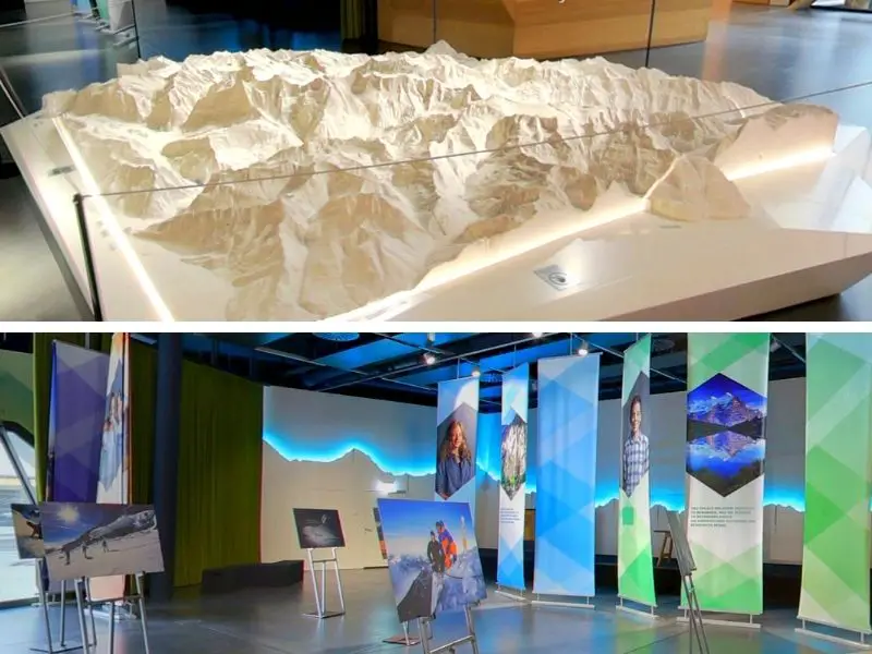 Miniature of the Swiss Alps and photo exhibition in World Nature Forum, Brig, Switzerland