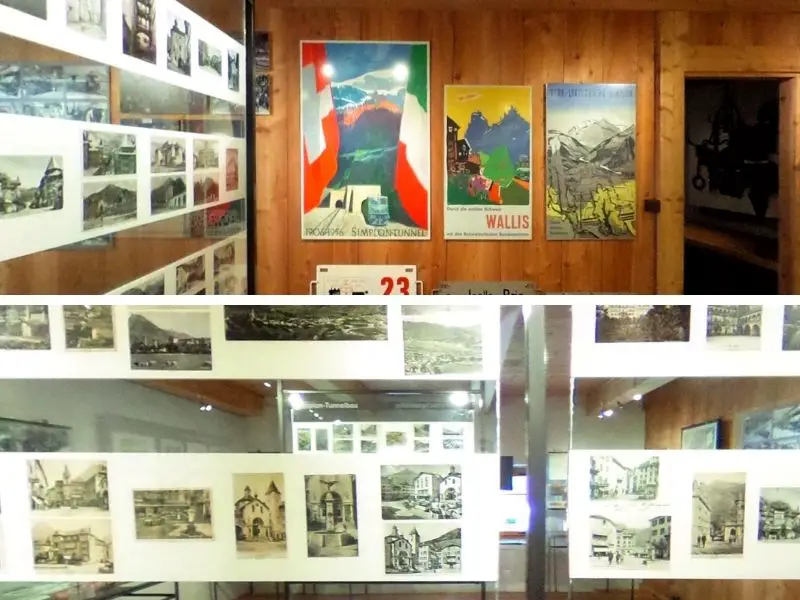Photos and posters inside Museo Sempione in Simplon Dorf, Brig, Switzerland