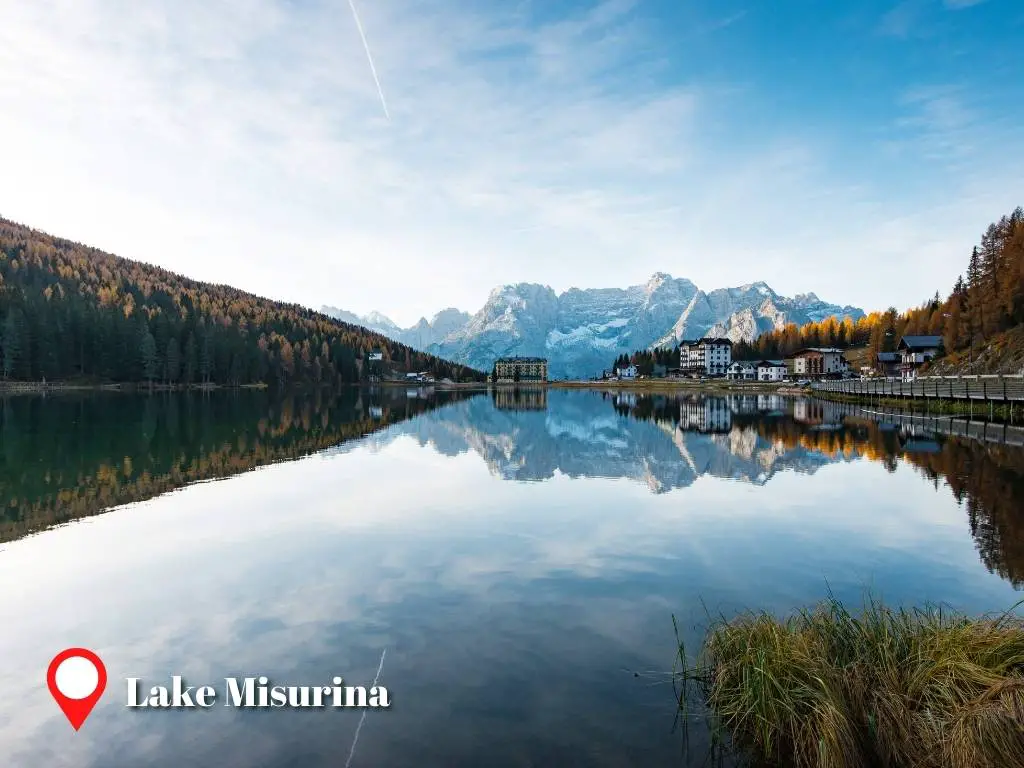 Lake Misurina, place near Cortina d'Ampezzo, Italy