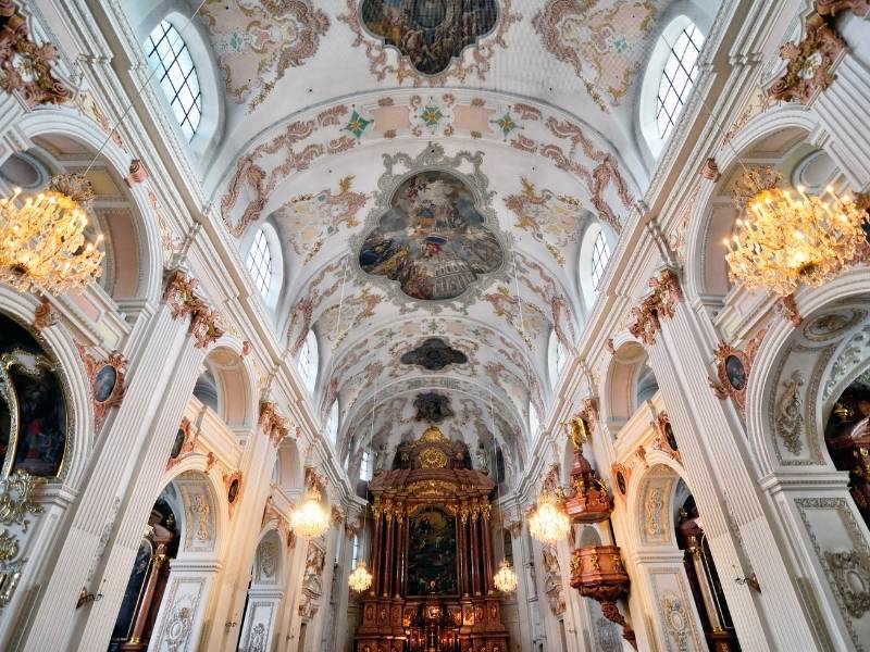 Interiors of Jesuit Church, Lucerne