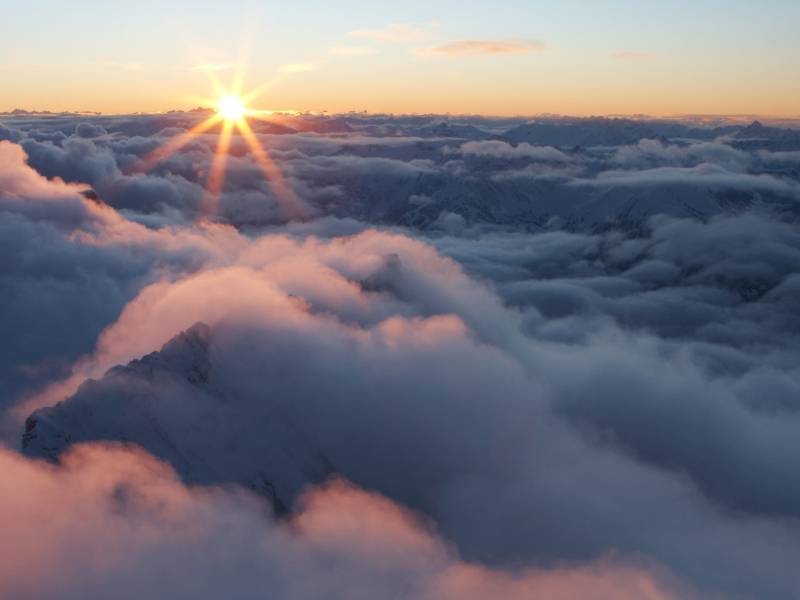 Sea of clouds in Zugspitze