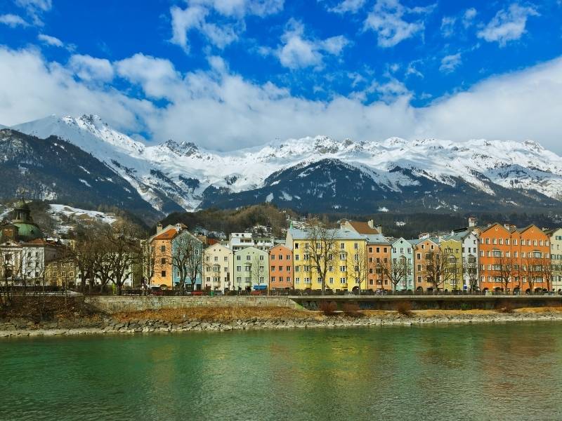 Innsbruck, a beautiful city that is very close to Neuschwanstein Castle.