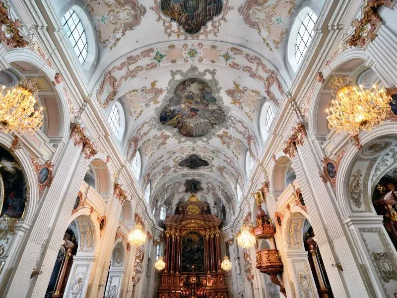 Interiors of the Jesuit Church in Lucerne