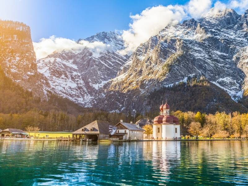 Konigssee, one of the attractions in Berchtesgaden, which is another destination in Southern Germany like Neuschwanstein Castle