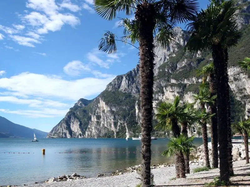 Lake Garda beach in Riva