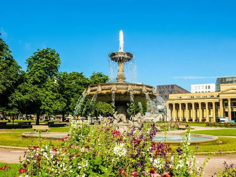 Stuttgart, a modern city in southern Germany, where you can also find Neuschwanstein Castle