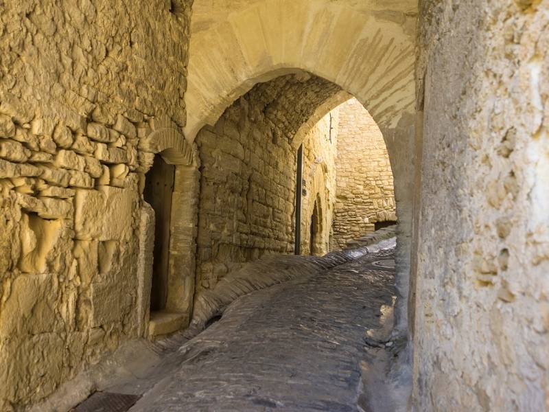 Gordes, France - the time transporting look of the arches in Gordes