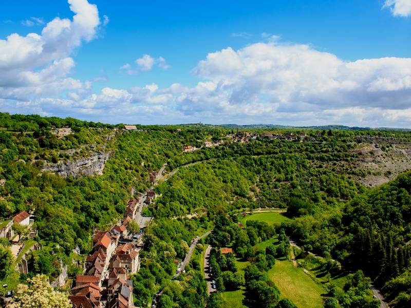 Rocamadour, France - View from top of Cite Medievale