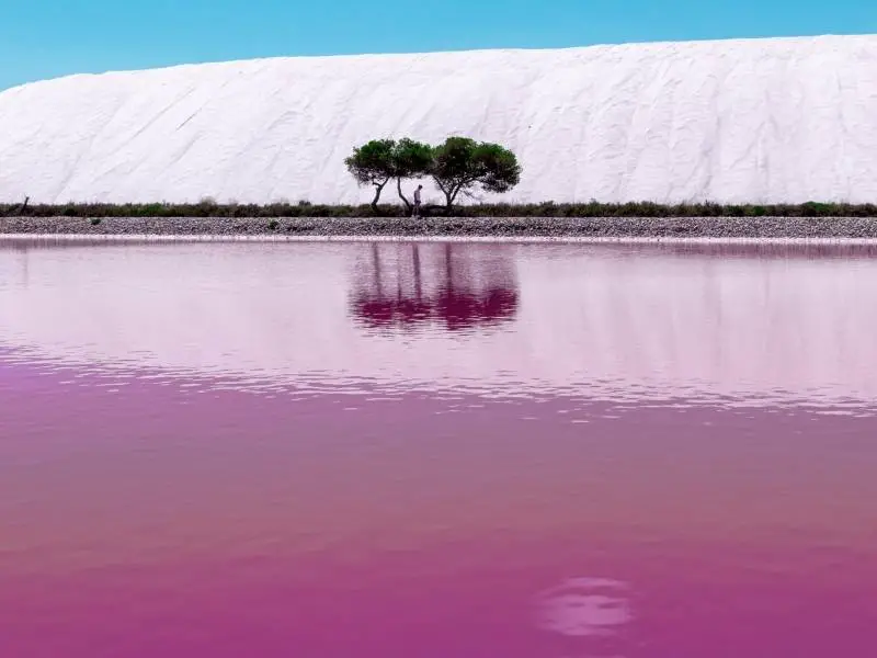Aigues Mortes France, A mountain of salt and the pink sea