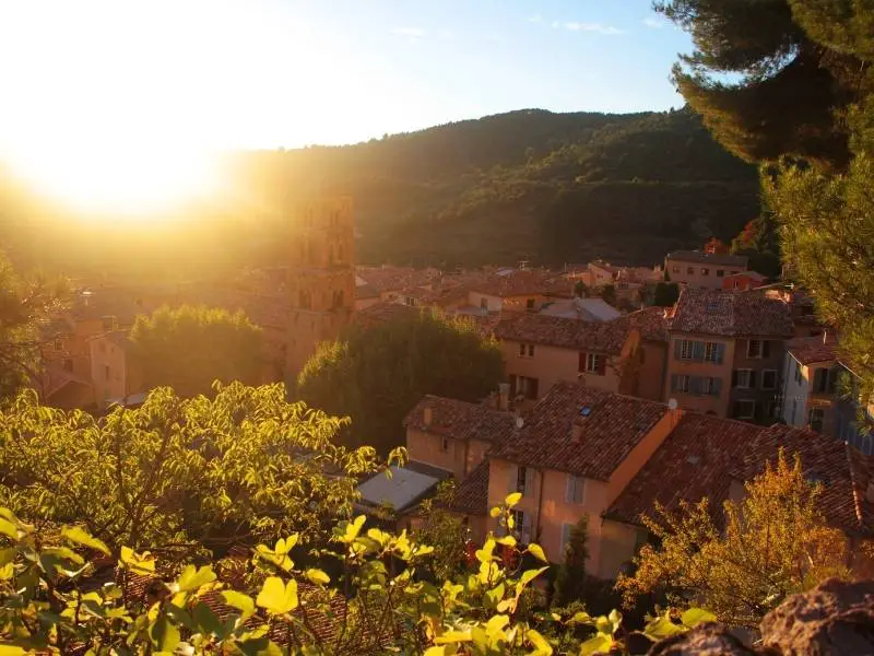 Moustiers Sainte Marie France - Sunset in the 262-step stairs of the village
