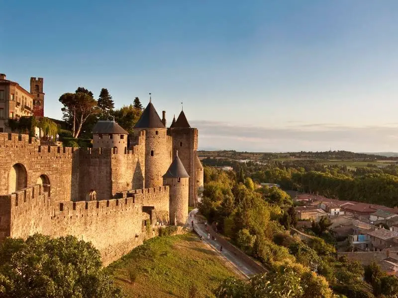 Carcassonne France, Golden hour in Carcassonne