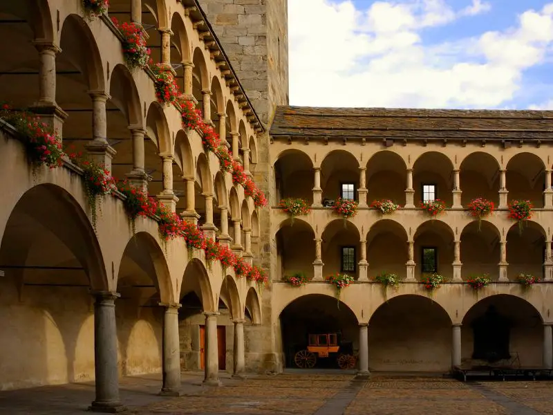 Brig Switzerland, Another view of the beautiful courtyard of Stockalper Palace