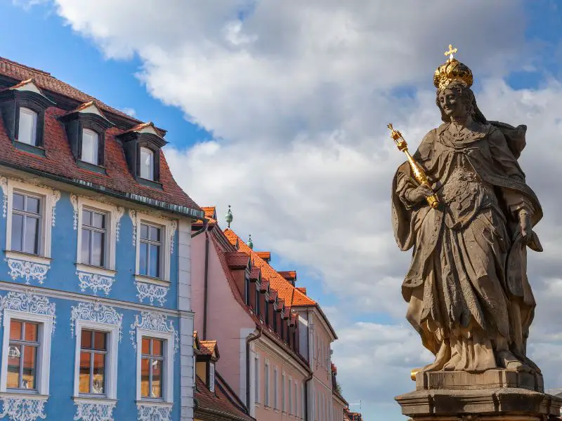 The elegant statue of Queen Cunigunde, Bamberg