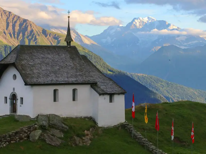 Villages In The Swiss Alps, Bettmeralp