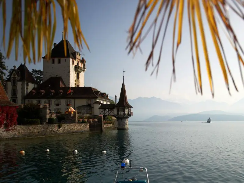 Interlaken Switzerland, Oberhofen Castle, Lake Thun