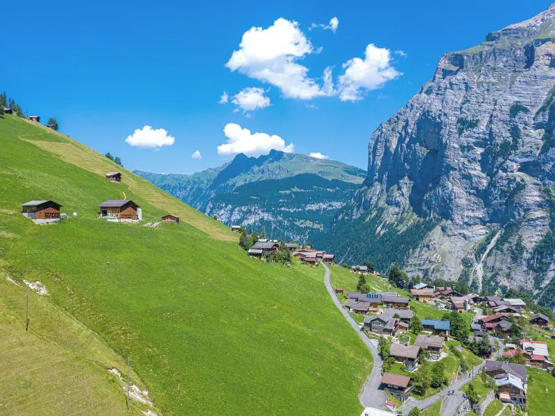 Villages In The Swiss Alps, Gimmelwald