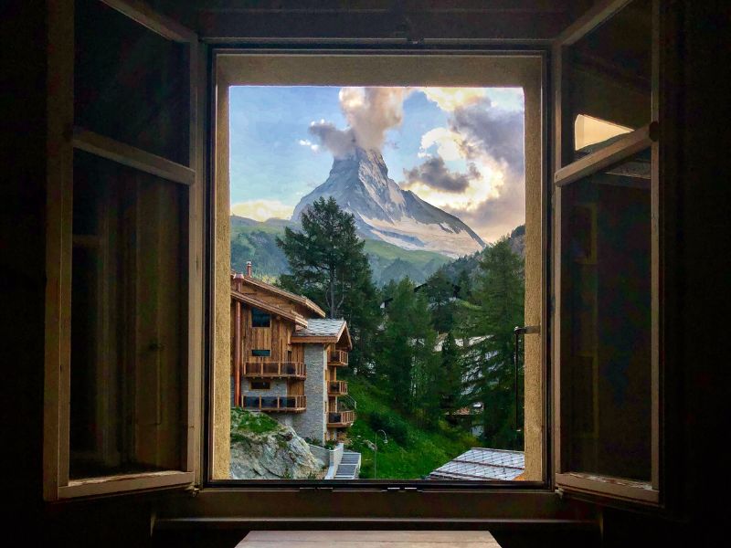 Zermatt Switzerland, A hotel in Zermatt with the views of Matterhorn