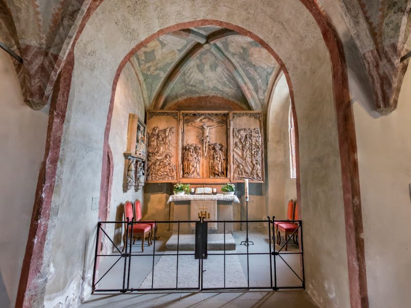 Inside Saint Peter and Paul Church in Detwang, Rothenburg ob der Tauber, Germany