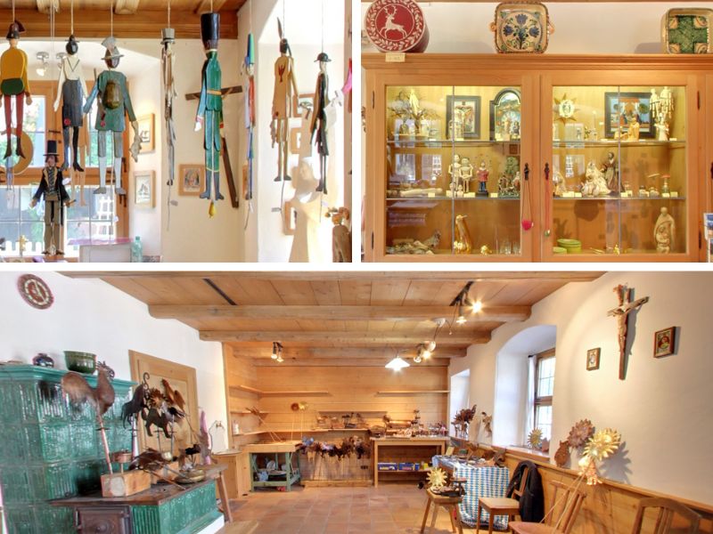 Woodcraft exhibit inside Pilataushaus, Oberammergau, Germany